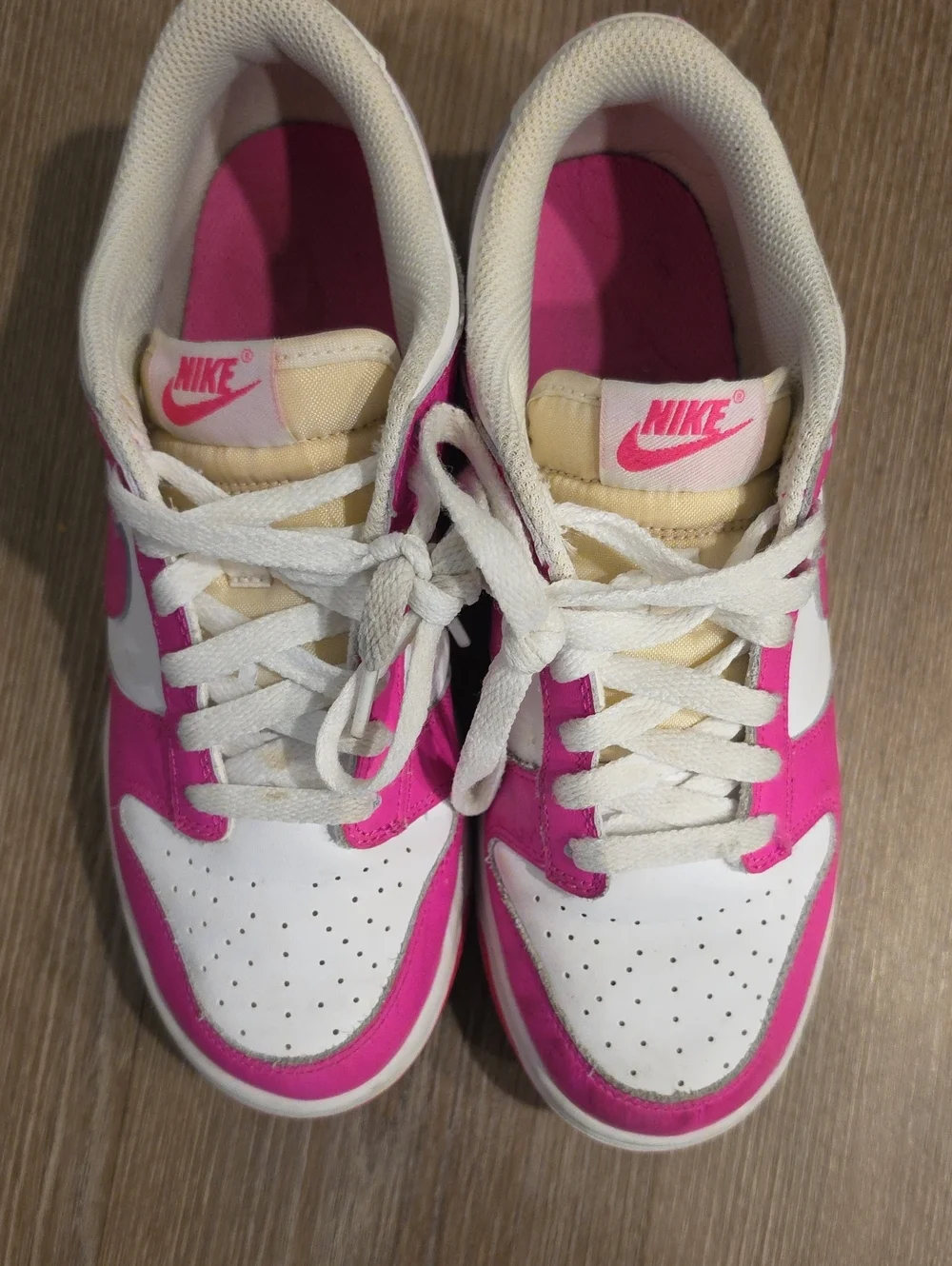 Nike Women's Low-Top Sneakers in Hot Pink and White